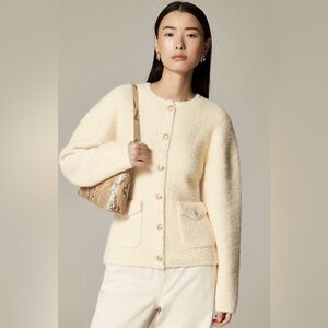 J.Crew Cinched-waist sweater-jacket